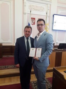 Поздравляем Семыкина Александра с именной стипендией администрации города Ставрополя!